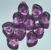 10 21x13mm Acrylic Violet Triangle Nuggets